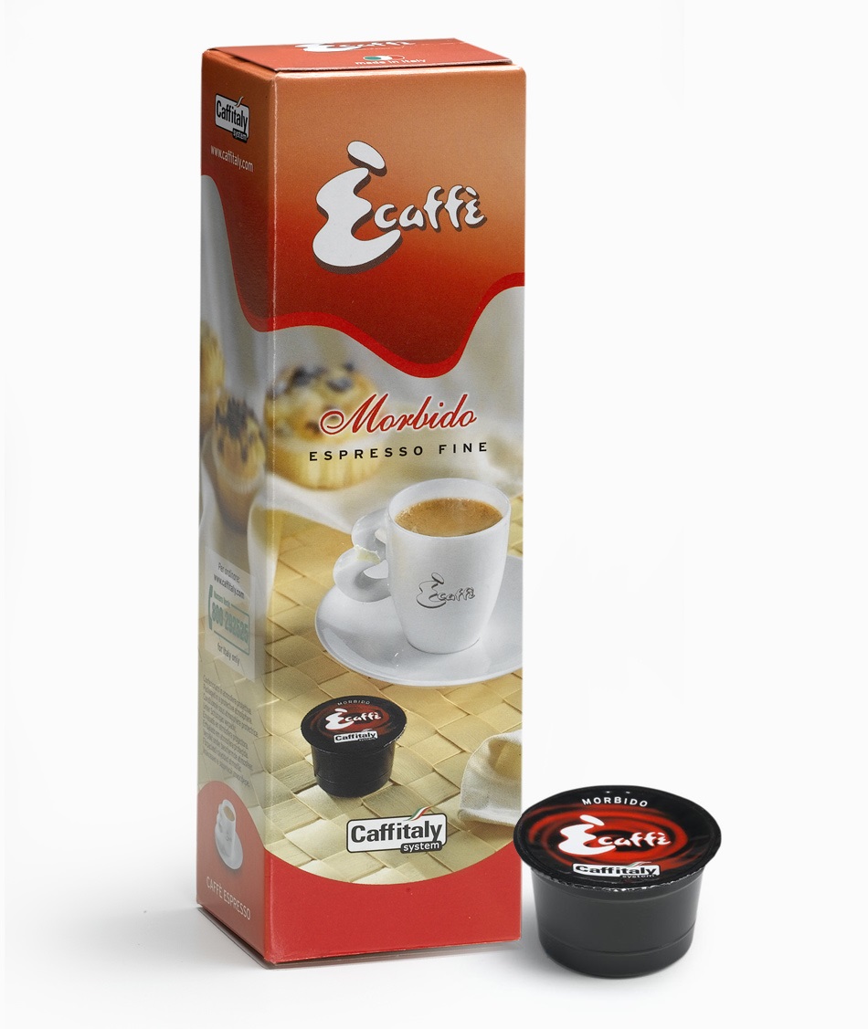Caffitaly Morbido - Capsule Caffè 10 pz, 70% Arabica e Robusta, Compatibili con Caffitaly System