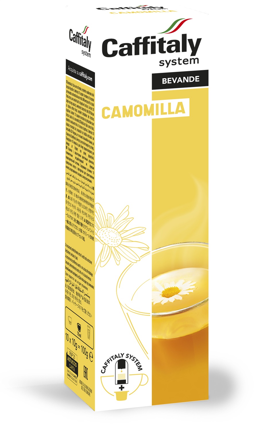 Caffitaly Camomilla - Capsule di tè alle erbe, 10 g, 10 capsule, effetto rilassante e digestivo