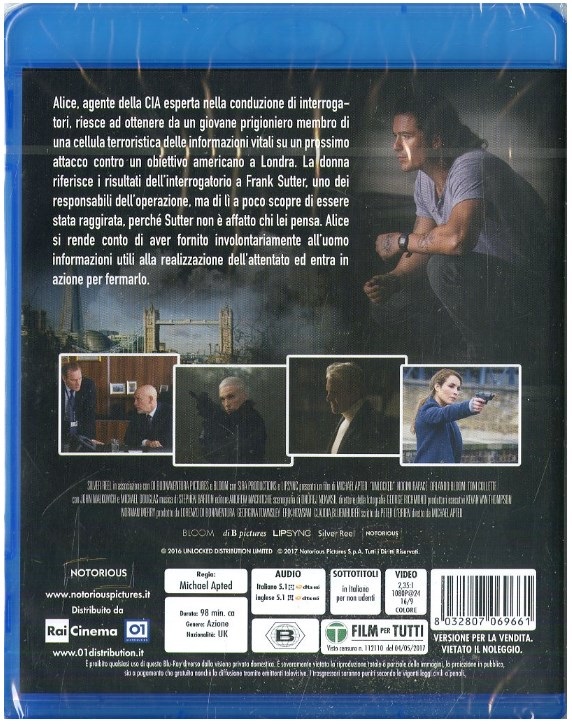 Notorious Pictures Codice Unlocked - Blu-Ray Disc (Azione, 2017)