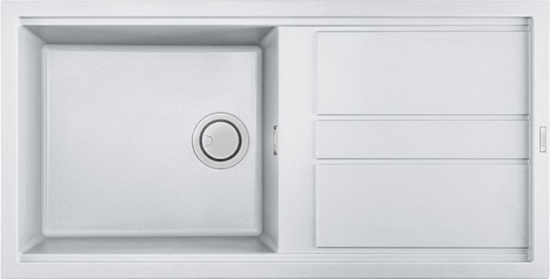 Elleci LGB48068 Lavello Incasso 1 Vasca 100 x 51 cm Gocciolatoio Reversibile Granitek Bianco