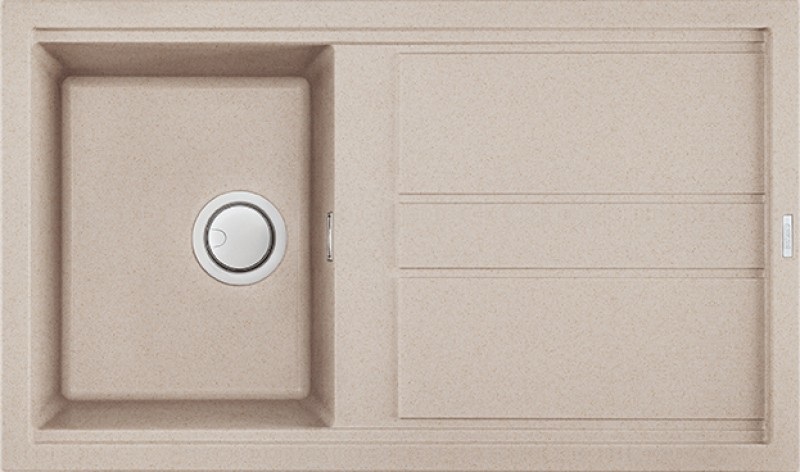 Elleci Best 400 Lavello da Incasso 1 Vasca 86x51 cm in Granitek Avena con Gocciolatoio Reversibile