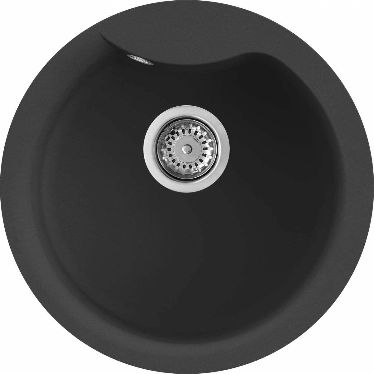 Elleci Ego Round Lavello Composito 48,5 cm 1 Vasca Tonda Granitek Nero 40