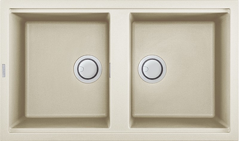 Elleci Best 450 Lavello Incasso 2 Vasche 86x51 cm Granitek Bianco Antico LGB45062