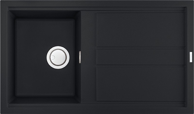 Elleci Best 400 Lavello da Incasso 1 Vasca 86x51 cm in Granitek Antracite con Gocciolatoio Reversibile