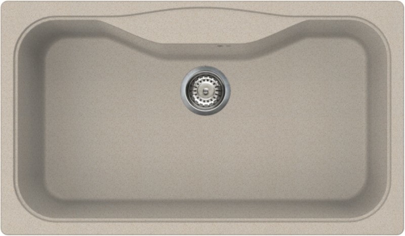 Elleci Fox 360 Lavello da Incasso 1 Vasca 86x50 cm in Granitek Avena