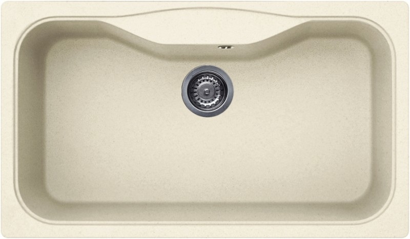 Elleci Fox 360 Lavello Montato su Piano Rettangolare in Granitek Bianco Antico 86x50 - LGF36062