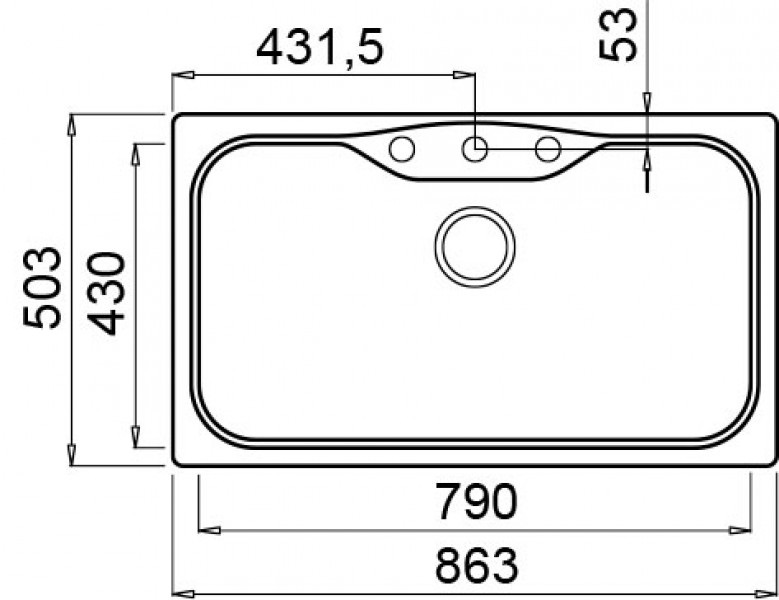 Elleci Fox 360 Lavello da Incasso 1 Vasca in Granitek Bianco 860x500 mm con Sifone Salvaspazio e Accessori Inclusi