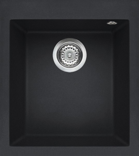 Elleci Quadra 100 Lavello da Incasso 1 Vasca 41x50 cm in Granitek Antracite con Accessori Inclusi