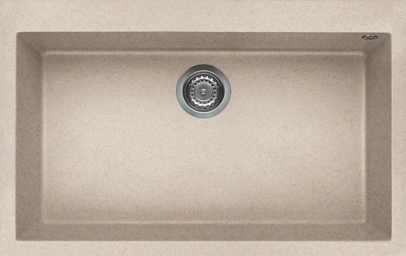 Elleci Quadra 130 Lavello 1 Vasca 79x50 cm in Granitek Avena - LGQ13051