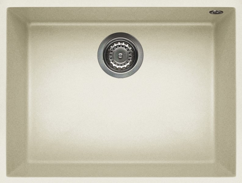 Elleci Quadra 110 Lavello da Incasso Sottotop 1 Vasca 58 x 44 cm Granitek Bianco Antico