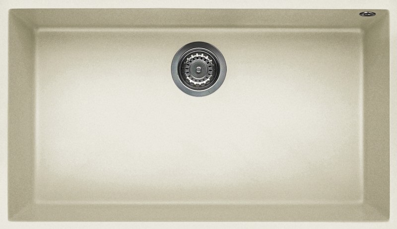 Elleci Quadra 130 Lavello Sottopiano Rettangolare 1 Vasca in Granitek Bianco Antico - LGQ13062BSO