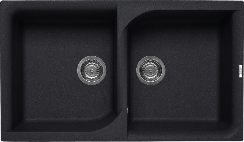 Elleci Ego 450 Lavello Incasso 2 Vasche 86 x 50 cm in Granitek Antracite - LGE45059