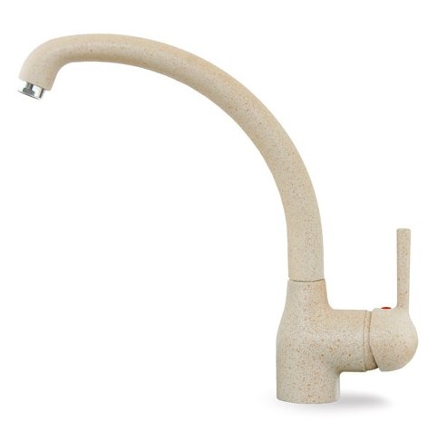 Elleci Miscelatore Monocomando Cucina Po in Granitek Avena con Canna Girevole - MGKPO51