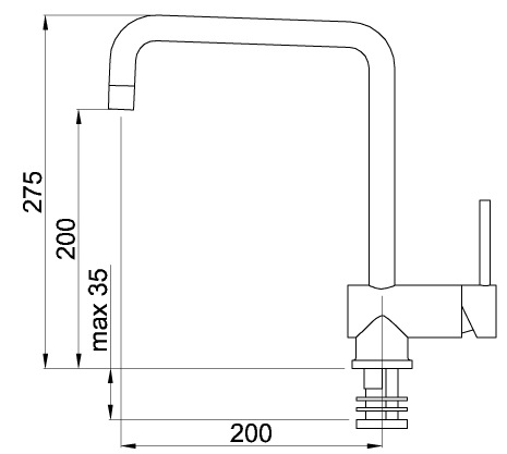 Elleci MGKSEN59 Miscelatore Monocomando Cucina con Canna Girevole in Granitek Antracite - Linea Senna Classic