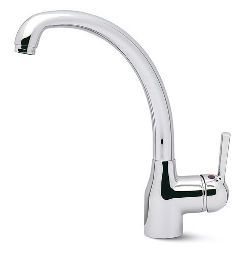 Elleci Miscelatore Monocomando Cucina Po Cromato con Canna Girevole - Altezza 29 cm