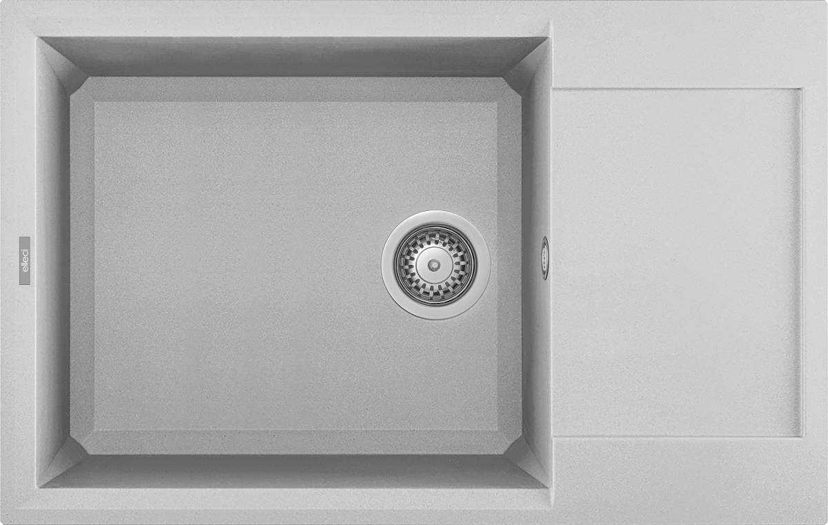 Elleci Easy 310 Lavello Montato su Piano Rettangolare in Granitek con Gocciolatoio Reversibile - 78x50 cm