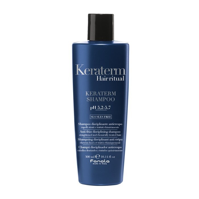 Fanola Keraterm Shampoo Disciplinante Anticrespo 300 ml - Per Capelli Crespi e Ribelli, Senza SLES e SLS