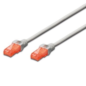 Ewent Cavo di Rete Patch Cat 6 U/UTP 10m Grigio - AWG 24/7, 2 Connettori RJ45
