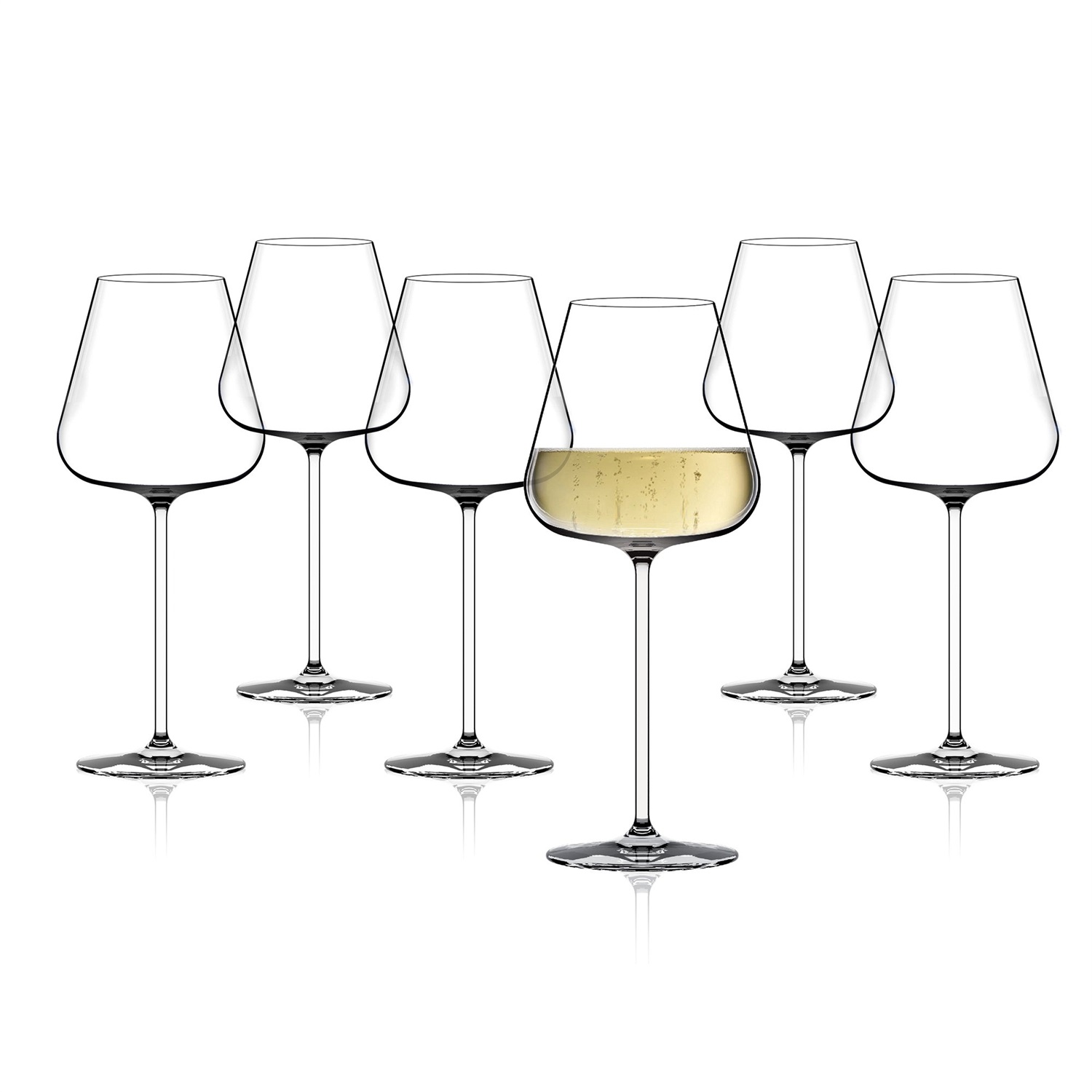 Italesse Etoilé Sparkle Calice Flute 480 ml - Set da 6 Pezzi in Vetro Cristallino Xtreme