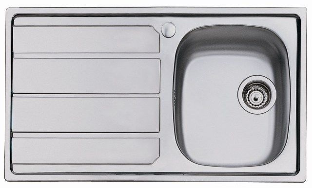 Foster Lavello S1000 1 Vasca con Gocciolatoio a Sinistra 86x50 cm Acciaio Inox Finitura Spazzolato - Cod. 1186161