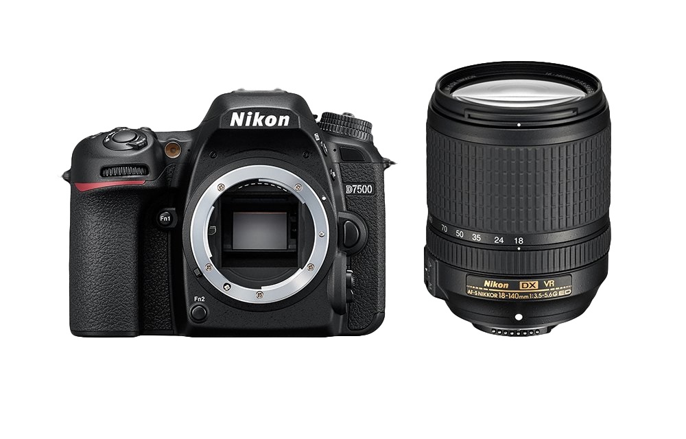 Nikon D7500 Fotocamera Reflex Digitale con Obiettivo AF-S DX NIKKOR 18-140mm f/3.5-5.6G ED VR, 20,9 MP, CMOS, 5568 x 3712 Pixel, Wi-Fi, Bluetooth, Garanzia Nital 4 Anni