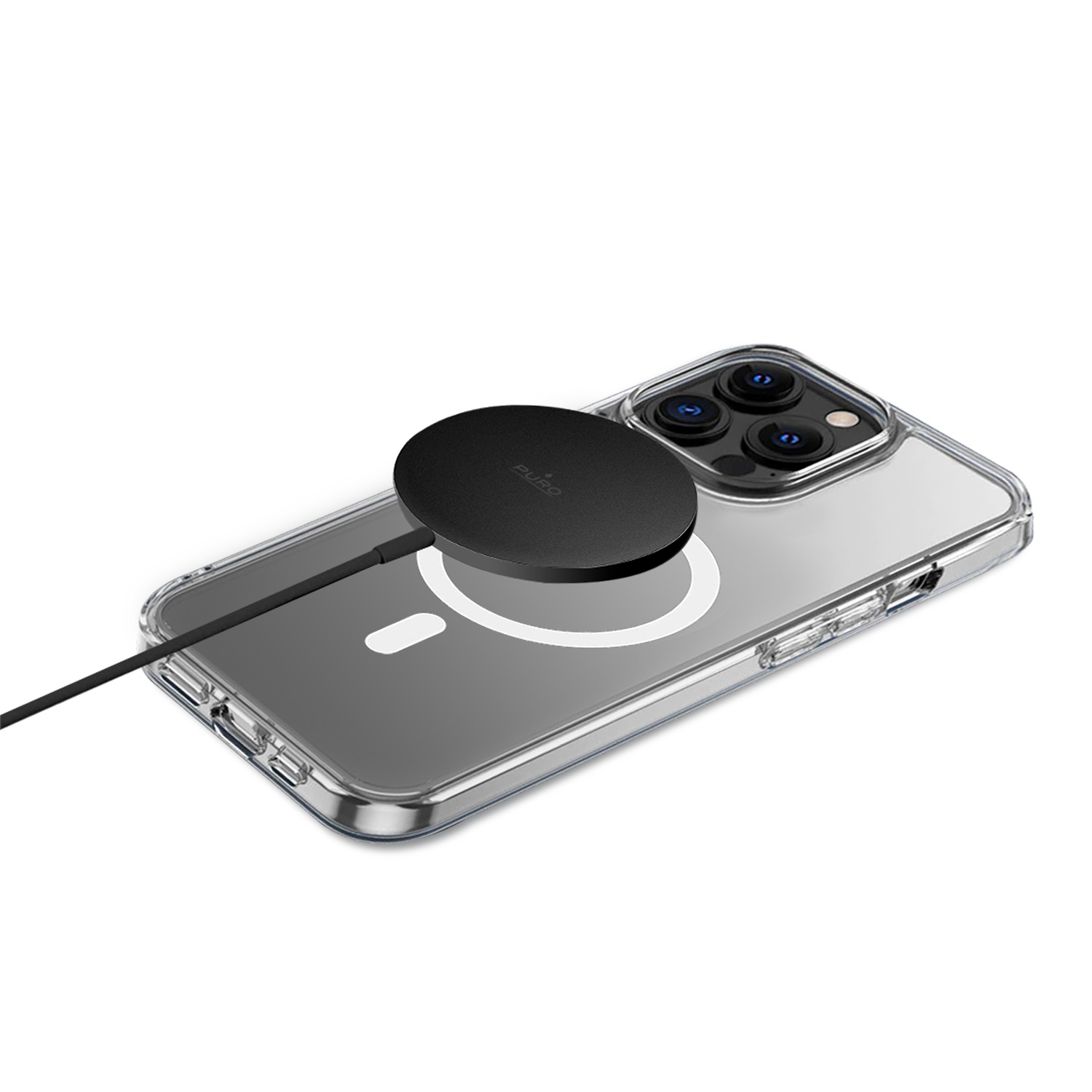 PURO CUSBCMAG1BLK Caricabatterie MagSafe USB-C 1M Nero per iPhone 12 e dispositivi compatibili