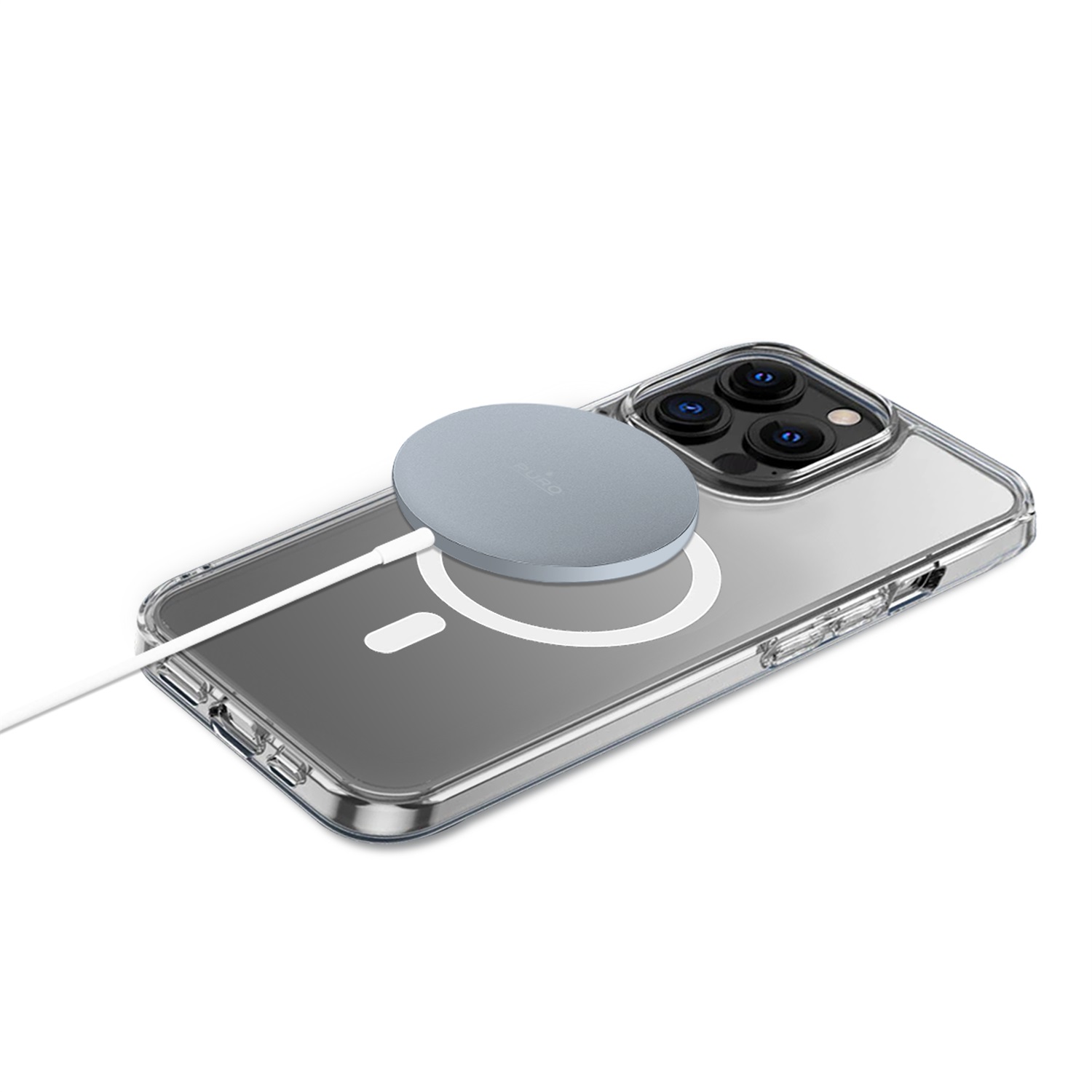 Puro Caricatore MagSafe USB-C - Ricarica Wireless per Smartphone Blu