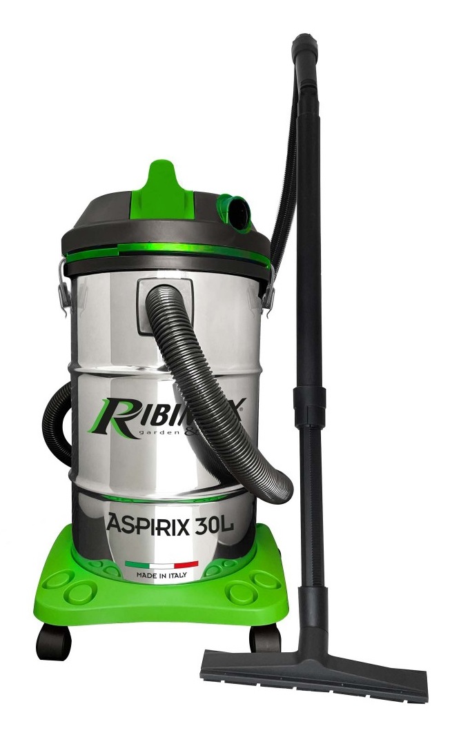 Ribimex Aspirix Aspiratore per Solidi e Liquidi 30 L, Potenza 1200 W, Filtro HEPA Lavabile, Funzione Soffiante, Galleggiante Integrato