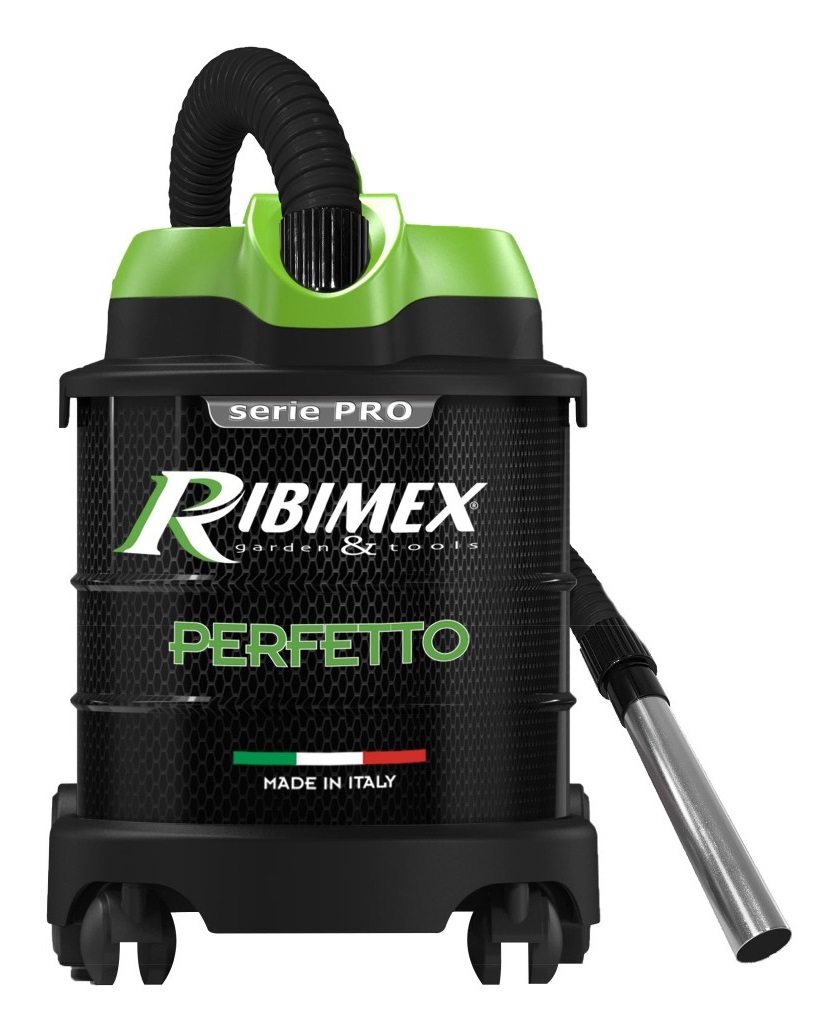 Ribimex Aspiracenere Elettrico Perfetto 1200 W, 20 L, Silenzioso con Filtro HEPA Lavabile e Funzione Soffiante