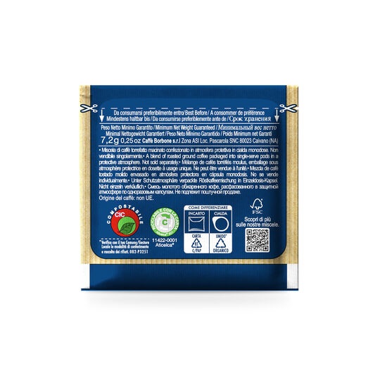 Caffè Borbone Cialde Compostabili Miscela Blu - 100 Cialde ESE 44 mm