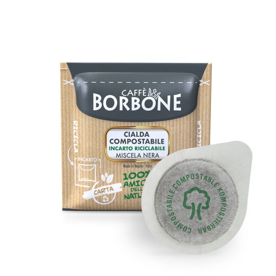 Caffè Borbone Cialde Compostabili Miscela Nera - 100 Cialde ESE 44 mm