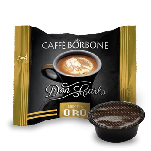 Caffè Borbone Don Carlo Miscela Oro - Capsule Compostabili Compatibili Lavazza A Modo Mio - 100 Capsule