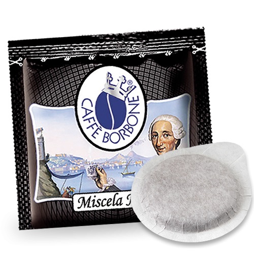 Caffè Borbone Miscela Nera - Cialde Compostabili ESE 44mm - Gusto Intenso e Cremoso - Confezione da 50 Cialde
