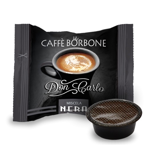 Caffè Borbone Don Carlo - Miscela Nera, 50 Capsule Compatibili A Modo Mio, Gusto Intenso e Cremoso