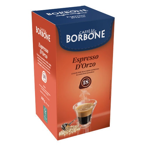 Caffè Borbone Cialde Espresso d'Orzo - 18 Cialde ESE 44mm, 108 g, Orzo Tostato, Filtro Carta