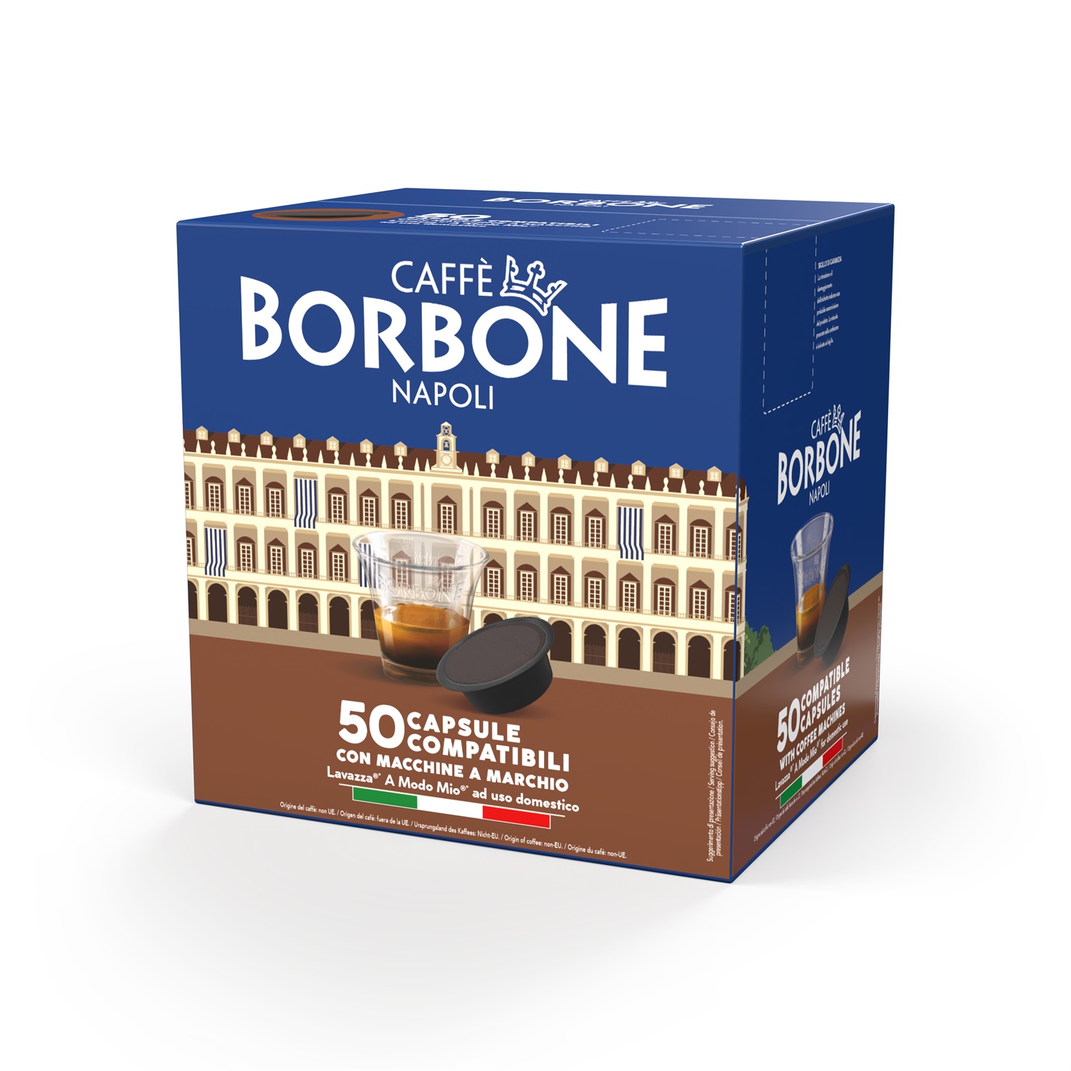 Caffè Borbone Capsule Compatibili Lavazza A Modo Mio Miscela Decisa - 50 pz - Gusto Forte e Cremoso