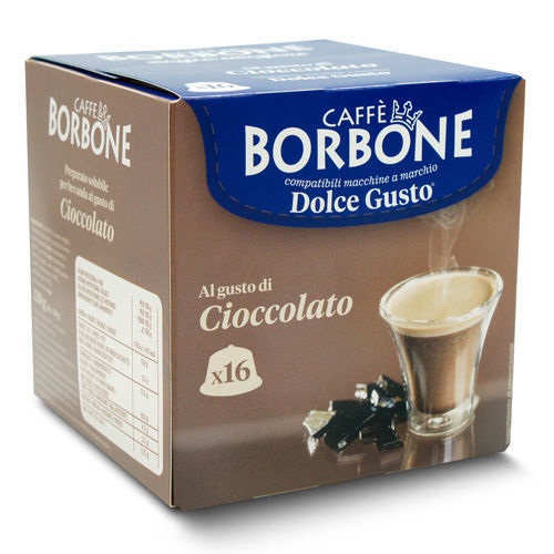 Caffè Borbone Cioccolato - Capsule Compatibili Nescafé Dolce Gusto (16, 128, 192 Caps)