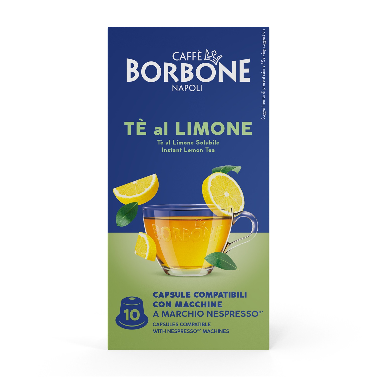 Caffè Borbone Capsule di Tè al Limone Compatibili Nespresso - 10 Capsule da 9g
