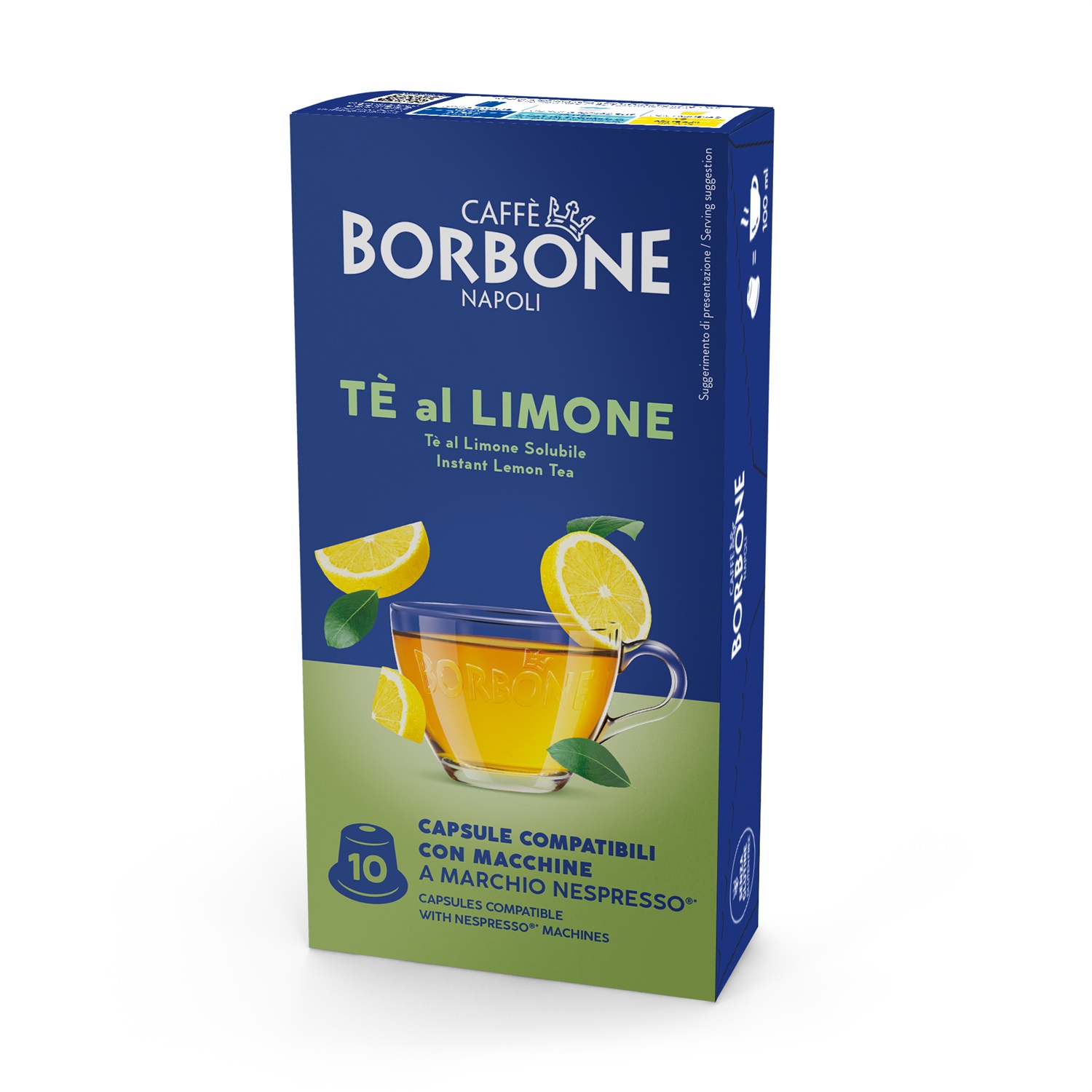 Caffè Borbone Capsule di Tè al Limone Compatibili Nespresso - 10 Capsule da 9g