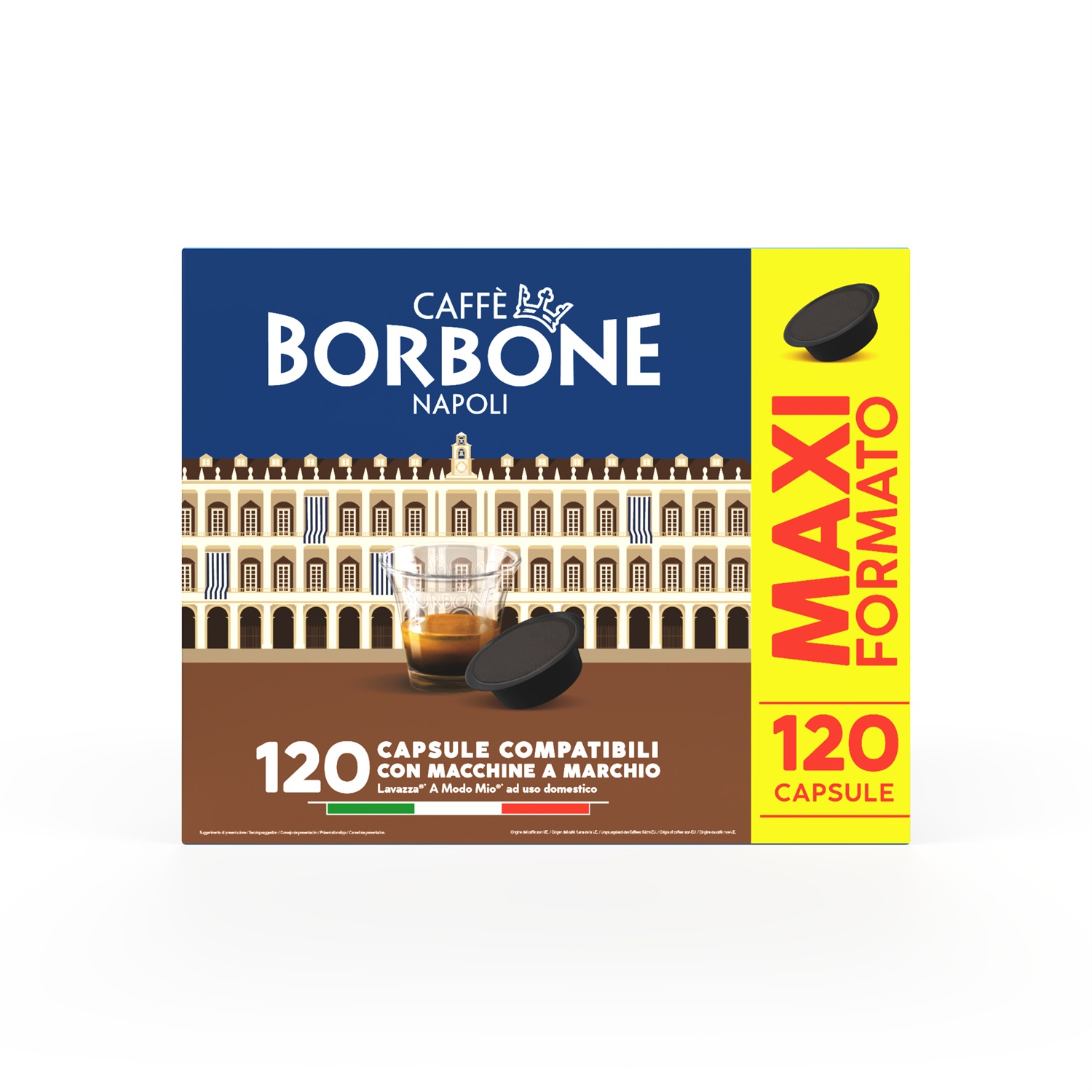 Caffè Borbone Capsule Compatibili Lavazza A Modo Mio Miscela Decisa (Nera) 120 pz - Intensa e Robusta