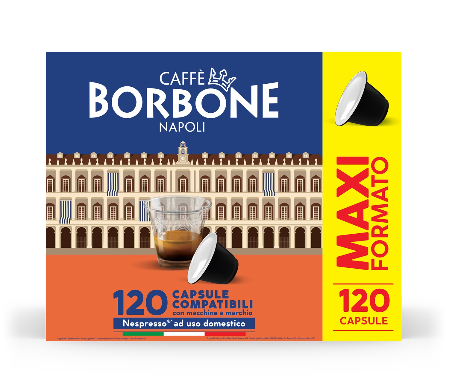 Caffè Borbone Capsule Compatibili Nespresso Miscela Nobile Blu - 120 Capsule