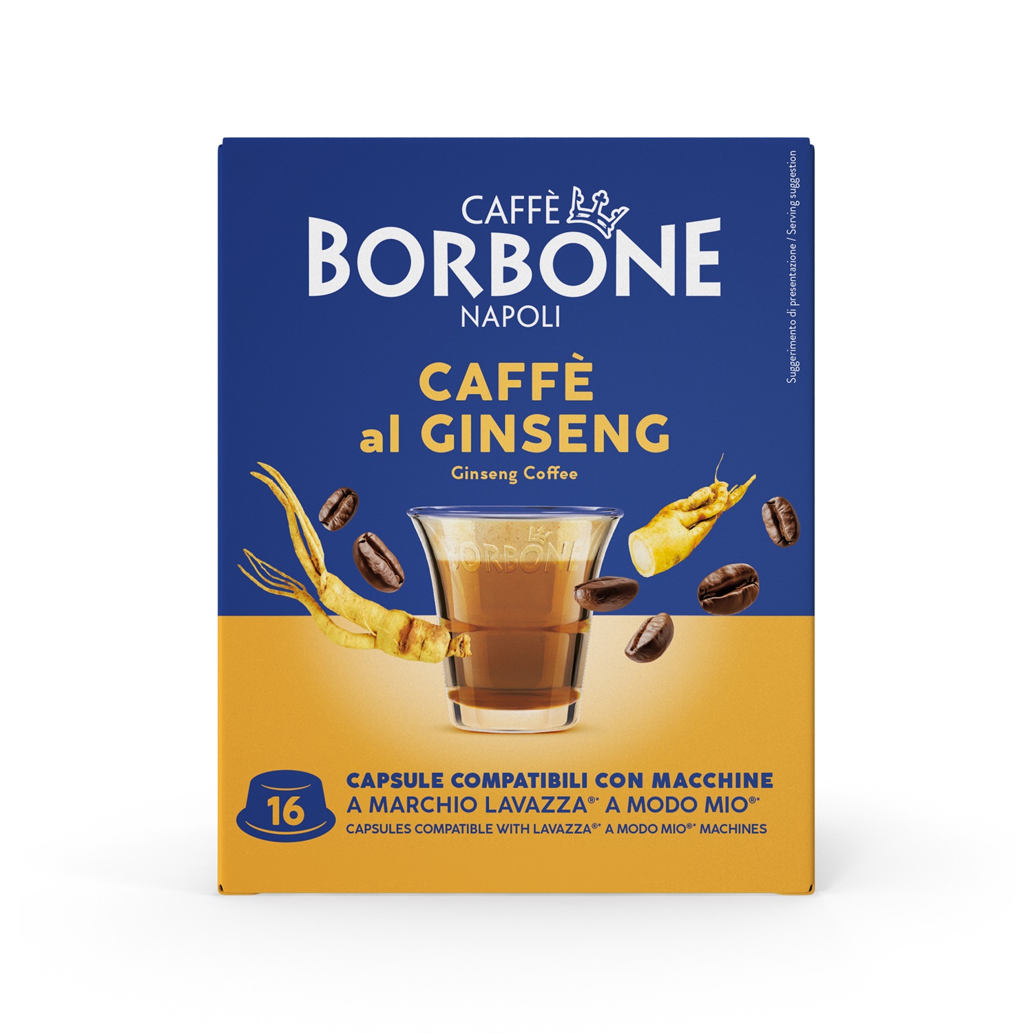 Caffè Borbone Capsule Ginseng Compatibili A Modo Mio - Confezione da 16 pz