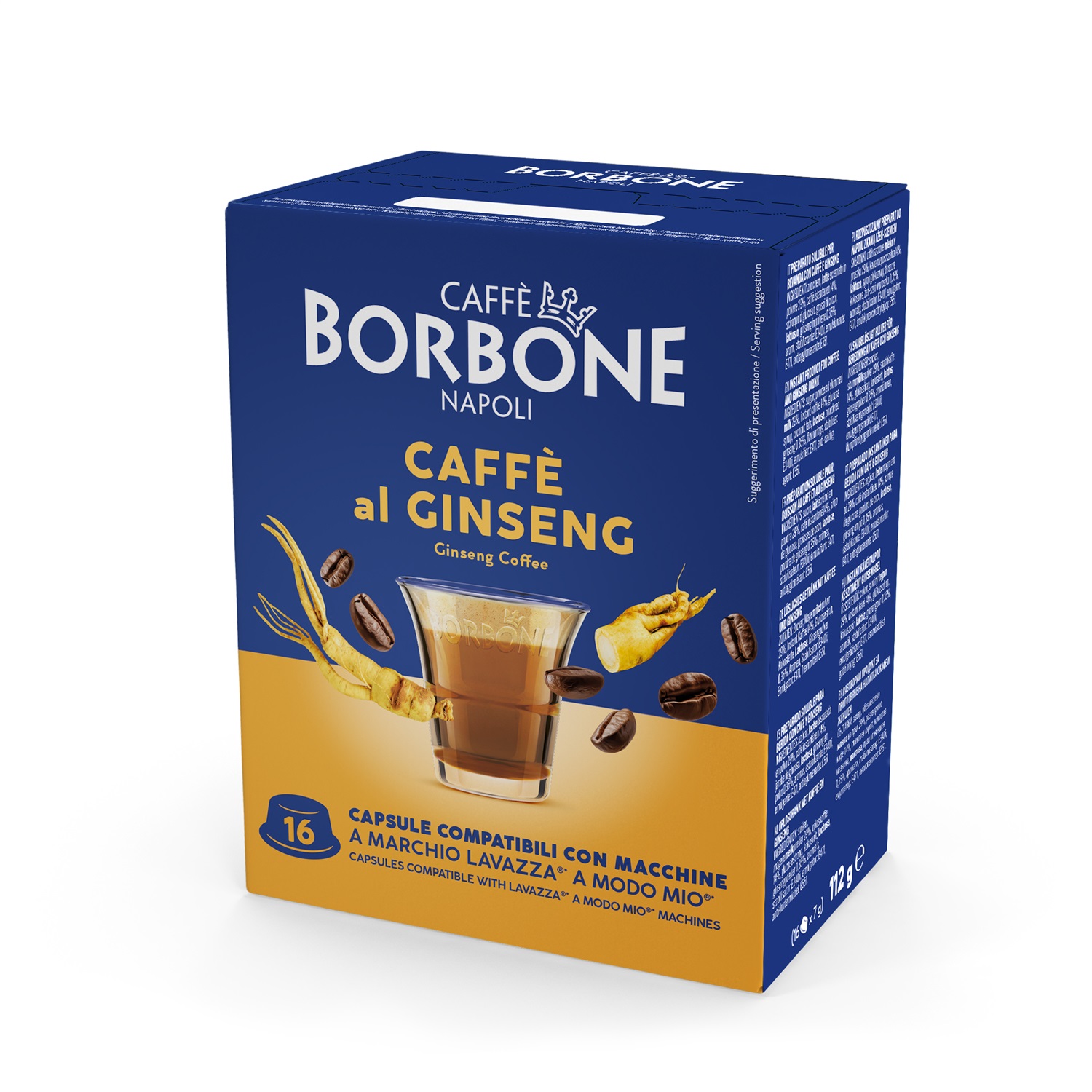 Caffè Borbone Capsule Ginseng Compatibili A Modo Mio - Confezione da 16 pz