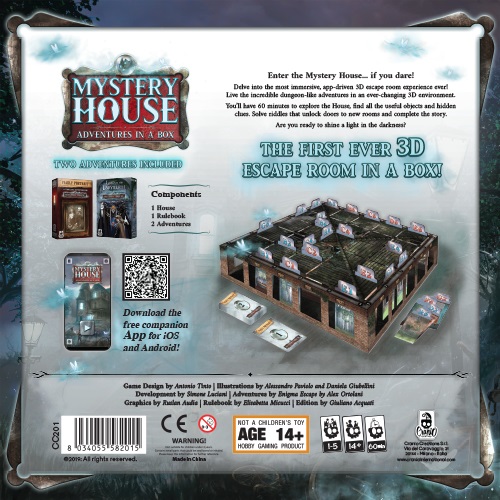 Cranio Creations Mystery House - Gioco da tavolo di Deduzione, 3D Escape Room, 1-5 Giocatori, 12 , 60 Minuti di Gioco