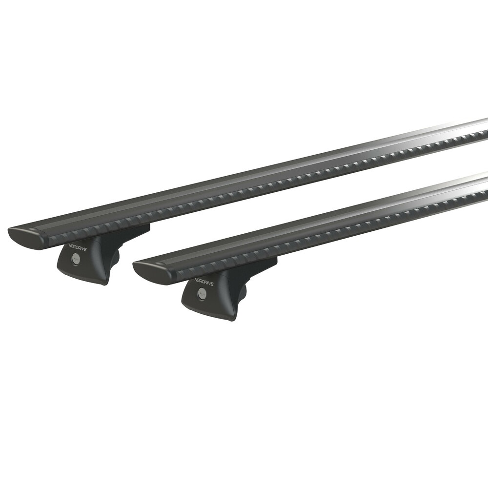 NORDRIVE Silenzio Black in-Rail - Set Completo Barre Portatutto in Alluminio S
