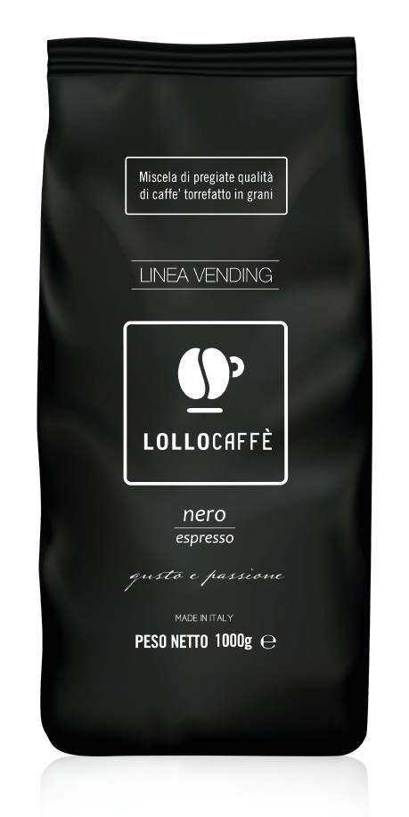 Lollo Caffè Caffè in Grani Miscela Nera 1 kg - Gusto Deciso e Cremoso
