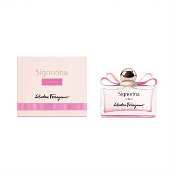 Salvatore Ferragamo Signorina In Fiore Eau de Toilette 100ml - Fragranza Floreale Fruttata con Sorbetto di Pera, Melograno, Fiore di Ciliegio e Gelsomino