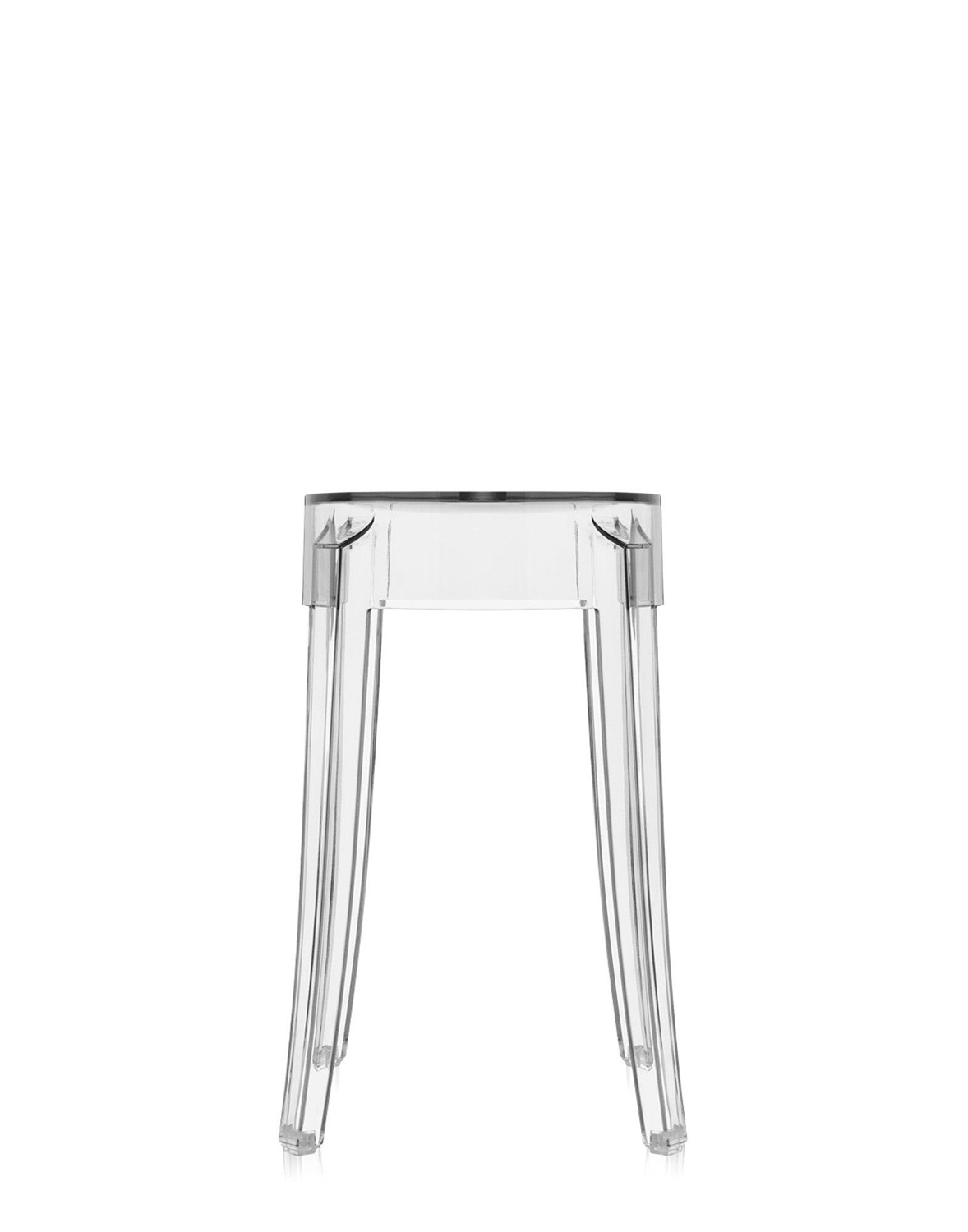 Kartell Charles Ghost Sgabello - Policarbonato Trasparente - Design Philippe Starck - Altezza 46 cm