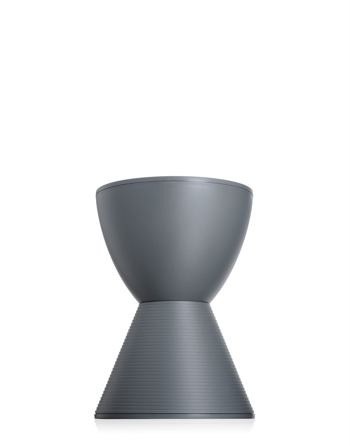 Kartell Prince Aha Sgabello/Tavolino - Design Philippe Starck, Polipropilene Grigio, Ø30 x H 43 cm
