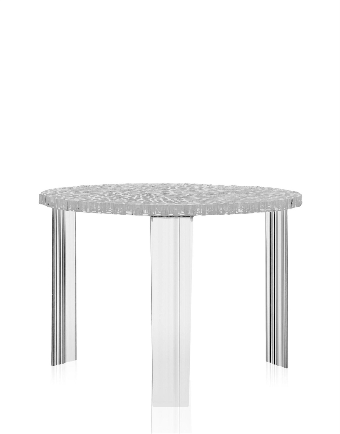 Kartell T-Table Tavolino - PMMA Trasparente o Colorato - Design Patricia Urquiola - Ø 50 cm, H 36 cm